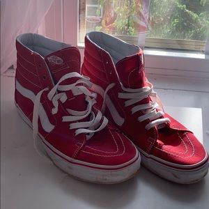 Red high top vans